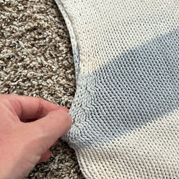 Vintage 90s Newport News Collection Sleeveless Y2K Striped Sweater Large - Picture 7 of 10